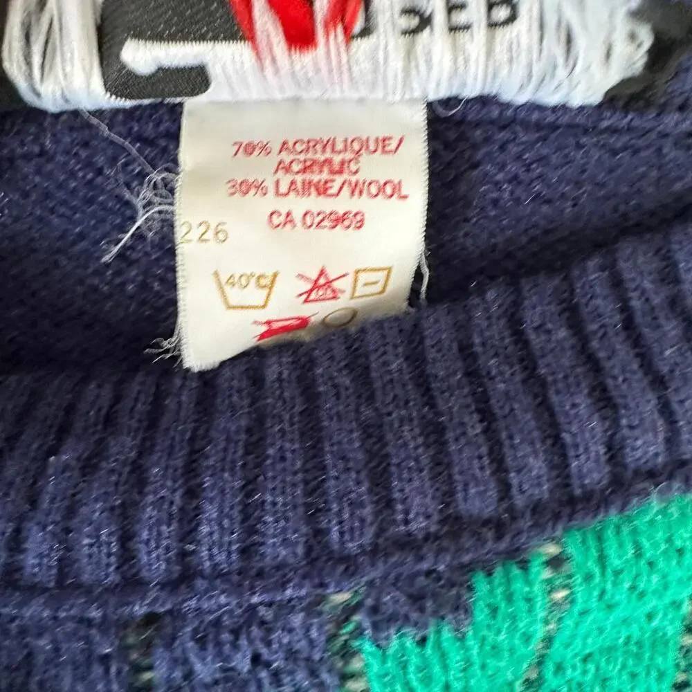 Vintage Cooper Canadian Granpa Style Wool Blend Knit Men's Sweater - G/L - Picture 7 of 7